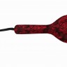 Красная шлепалка-сердечко с цветочным принтом - 28 см.