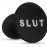 Черная анальная пробка Slut Plug - 6,3 см.