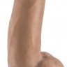 Кофейный фаллоимитатор на присоске 7" Sensa Feel El Gordo - 17,78 см.