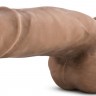 Кофейный фаллоимитатор на присоске 7" Sensa Feel El Gordo - 17,78 см.