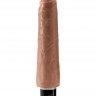 Кофейный вибратор-реалистик 9" Vibrating Stiffy - 27,9 см.