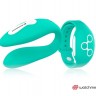 Зеленый вибратор для пар с пультом-часами Weatwatch Dual Pleasure Vibe