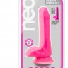 Розовый реалистичный фаллоимитатор на присоске NEO 6INCH DUAL DENSITY COCK - 15,2 см.