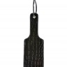 Чёрная с золотом шлепалка Gold Pleasure Paddle