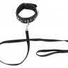 Черный ошейник Collar and Leash с поводком