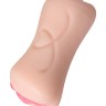 Телесный двусторонний мастурбатор Pretty Mouth - ротик и вагина