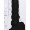 Черный вибратор с волнообразным движением Silicone Vibrating & Squirming Plug with Remote Control - 19,5 см.