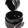 Черные кожаные наручники Classic Hand Cuffs