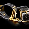 Черные с золотом наручники Cuffs
