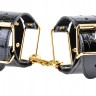 Черные с золотом наручники Cuffs