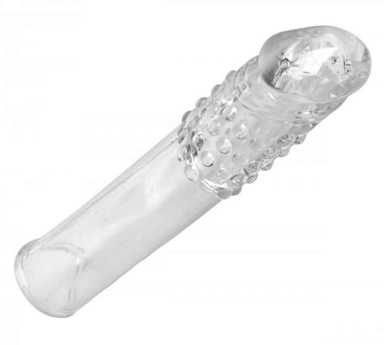 Удлиняющая насадкаThick Stick Clear Textured Penis Extender - 17,8 см.