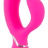 Ярко-розовый вибратор-кролик Bendable Rabbit Vibrator - 19,8 см.