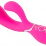 Ярко-розовый вибратор-кролик Bendable Rabbit Vibrator - 19,8 см.