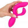 Ярко-розовый вибратор-кролик Bendable Rabbit Vibrator - 19,8 см.