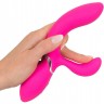 Ярко-розовый вибратор-кролик Bendable Rabbit Vibrator - 19,8 см.