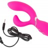 Ярко-розовый вибратор-кролик Bendable Rabbit Vibrator - 19,8 см.