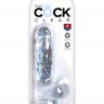 Прозрачный фаллоимитатор King Cock Clear 6" Cock with Balls - 17,8 см.