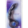 Изогнутый анальный стимулятор с ручкой-кольцом Micro NOVA - 13,5 см.