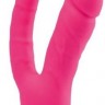 Розовый двойной вибратор INDULGENCE Rechargeable Insatiable Desire - 21 см.