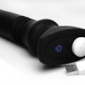 Черный фрикционный вибратор Silicone Vibrating & Thrusting Plug with Remote Control - 17,1 см.