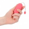 Розовое гладкое виброяйцо Vibrating Egg - 8 см.