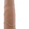 Кофейный фаллоимитатор с мошонкой Suave - 17,78 см.