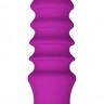 Фиолетовый ребристый анальный стимулятор RIBBED PLUG - 13,5 см.