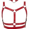 Красный комплект БДСМ-аксессуаров Harness Set