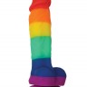 Радужный фаллоимитатор Colours Pride Edition 5" Dildo - 17,8 см.