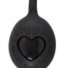 Чёрные вагинальные шарики с сердечками BLACK VELVETS