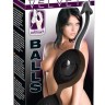 Чёрные вагинальные шарики с сердечками BLACK VELVETS