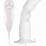 Белый вибратор для G-точки BUNNY ICY - 18 см.