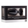 Чёрная анальная пробка Extra Large Diamond Butt Plug - 9,3 см.