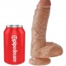 Фаллоимитатор-мулат 8" Cock with Balls - 21,3 см.
