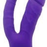 Фиолетовый двойной вибратор INDULGENCE Rechargeable Insatiable Desire - 21 см.