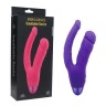 Фиолетовый двойной вибратор INDULGENCE Rechargeable Insatiable Desire - 21 см.