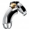 Серебристый мужской пояс верности TOYFA Metal