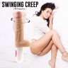 Телесный вибромассажёр с ротацией Swinging Penis - 24 см.