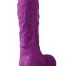 Фиолетовый фаллоимитатор на присоске ColourSoft  8" Soft Dildo - 23,5 см.