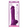 Фиолетовый фаллоимитатор на присоске ColourSoft  8" Soft Dildo - 23,5 см.