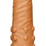 Коричневая насадка-удлинитель Add 2" Pleasure X Tender Penis Sleeve - 18 см.