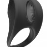 Черное эрекционное виброкольцо с электростимуляцией C-spot Massager