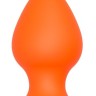 Оранжевая анальная пробка PLUG WITH SUCTION CUP - 11,6 см. 