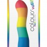 Радужный волнистый фаллоимитатор Colours Pride Edition 6" Wave Dildo - 19 см.