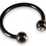 Черное металлическое кольцо под головку со стразами Glans Ring