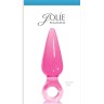 Розовая анальная пробка с кольцом Pleasures Plug Mini - 9 см.