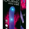 Фиолетовый мини-вибратор Flashing Mini Vibe - 15,2 см.