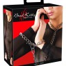 Фиксация на шею и запястья в виде цепей с замочками Bad Kitty Metal collar and chain