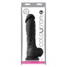 Чёрный фаллоимитатор на присоске ColourSoft  8" Soft Dildo - 23,5 см.