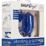Синее виброяйцо Medium Wireless Vibrating G-Spot Egg с пультом - 7,5 см.